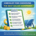 Checklist for choosing best solar company in Delhi India | Installation EPC [Guide]
