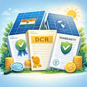 Solar Panels Non-DCR vs DCR, Certificate, Warranty | Difference