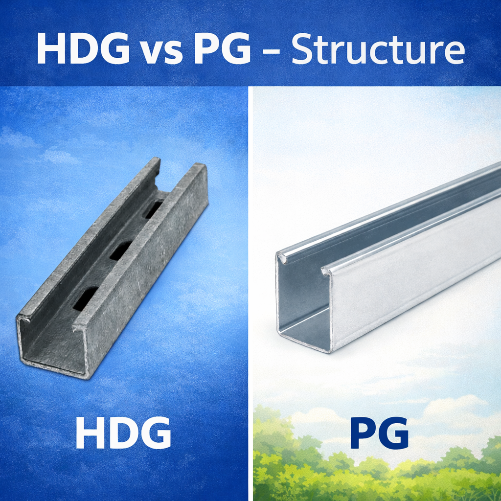 Hot-Dip Galvanized (HDG) vs Pre-Galvanized Structure for Solar Rooftops